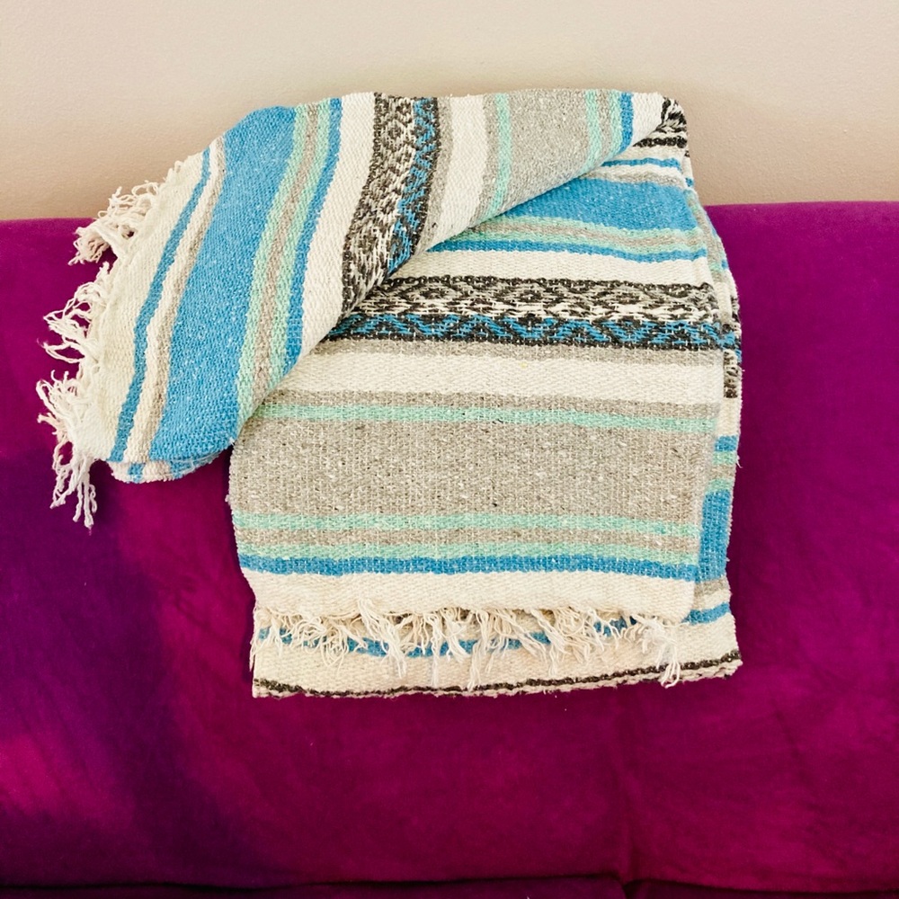 Mexican Blanket Woven / Falsa/ Serape/ NEW